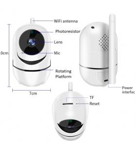 China 1080p Full HD 360 Degree IP Smart Wireless Wifi Mini CCTV Camera with Night Vision